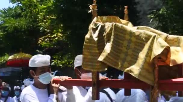 Balijské Hinduistické Kremace Ngaben Člena Královské Rodiny Ida Pedanda Nabe — Stock video