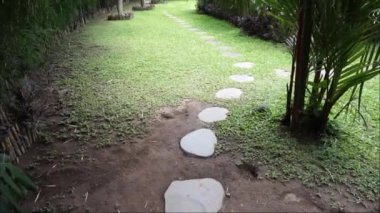 Sidemen, Karangasem, Bali, Endonezya 'daki lüks villa, 13 Eylül 2021. HD videolar. Villa ve doğa.