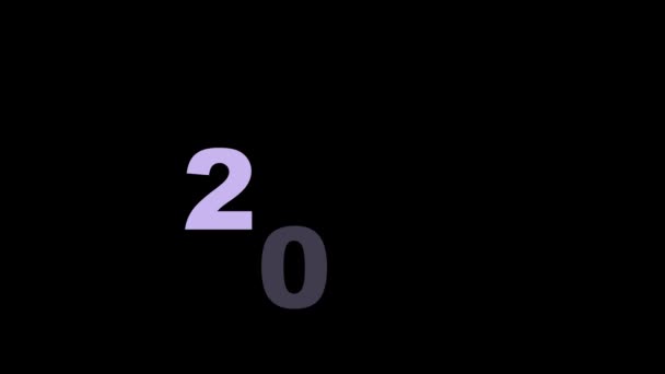 Happy New Year 2022 Black Background New Year Resolution Concept — Video Stock