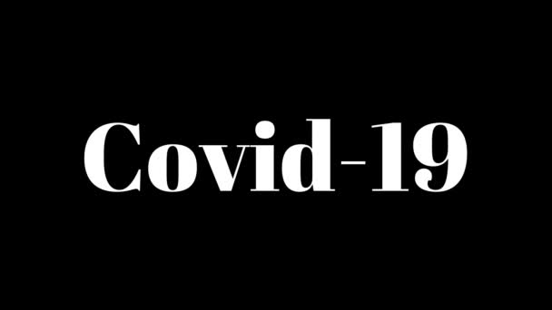 Covid Metin Efekti Animasyonu Covid Metnin Görüntüleri Corona Virüs Metin — Stok video