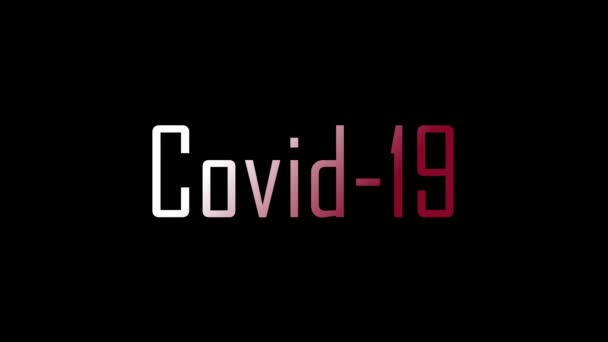 Covid 19テキストエフェクトアニメーション Covid 19テキストイラストの動画 コロナウイルステキストの動き — ストック動画