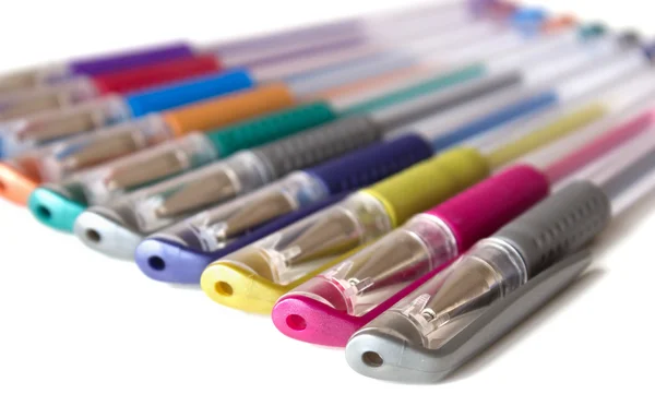 Multicolored pens — 图库照片