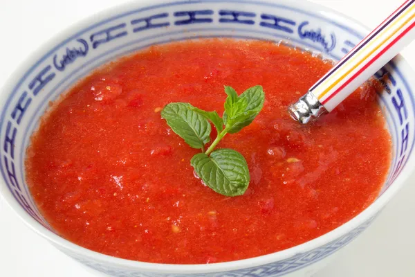 Röd gazpacho — Stockfoto