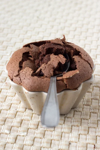 Chocolate souffle — Stock Photo, Image