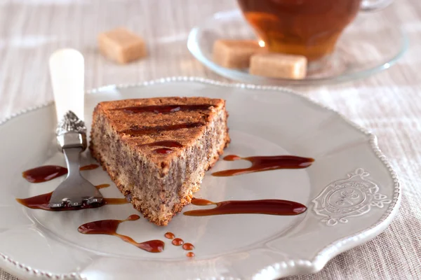 Chocolate and almond cake — Stock Photo, Image