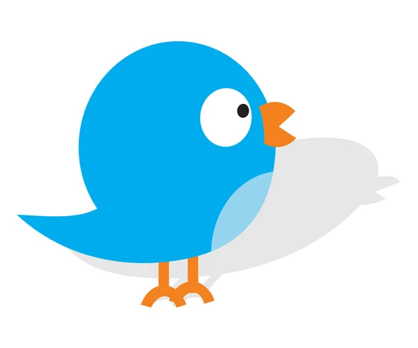 Πουλί twitter μπλε — Διανυσματικό Αρχείο