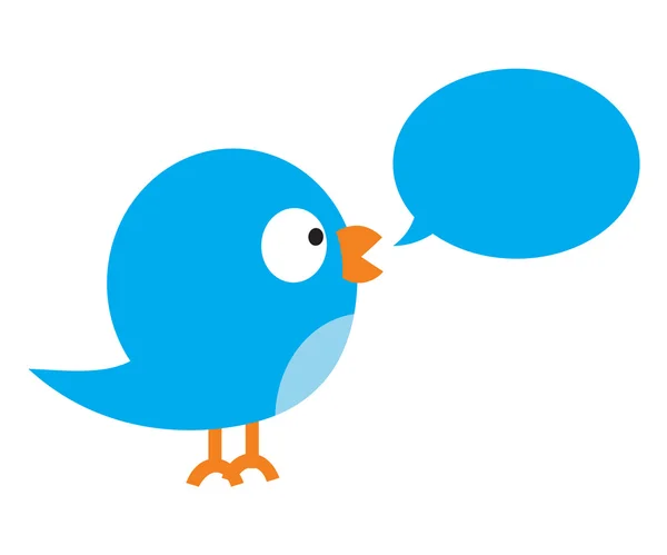 Blue twitter bird Stock Vector Image by ©polesovsky #13209689