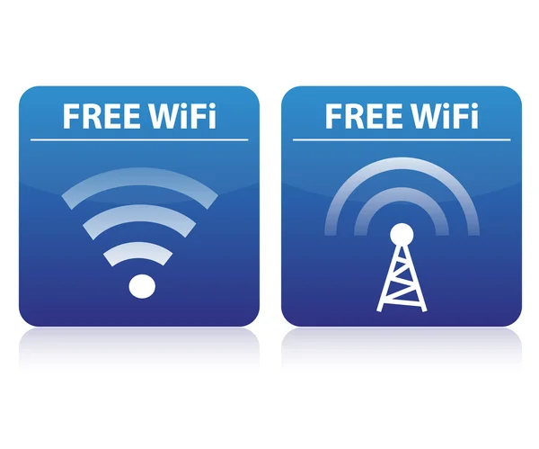 Gratis wifi knapper – Stock-vektor