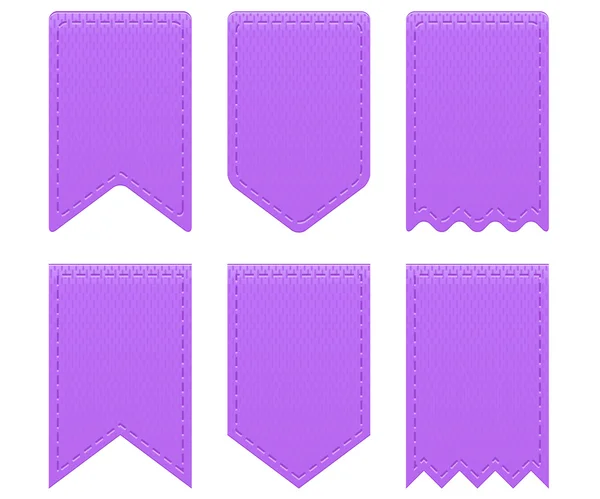 Purple retro ribbons a tags — Stock Vector