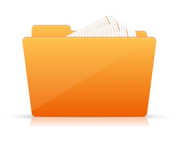Ícone pasta de arquivo laranja Vetores De Stock Royalty-Free