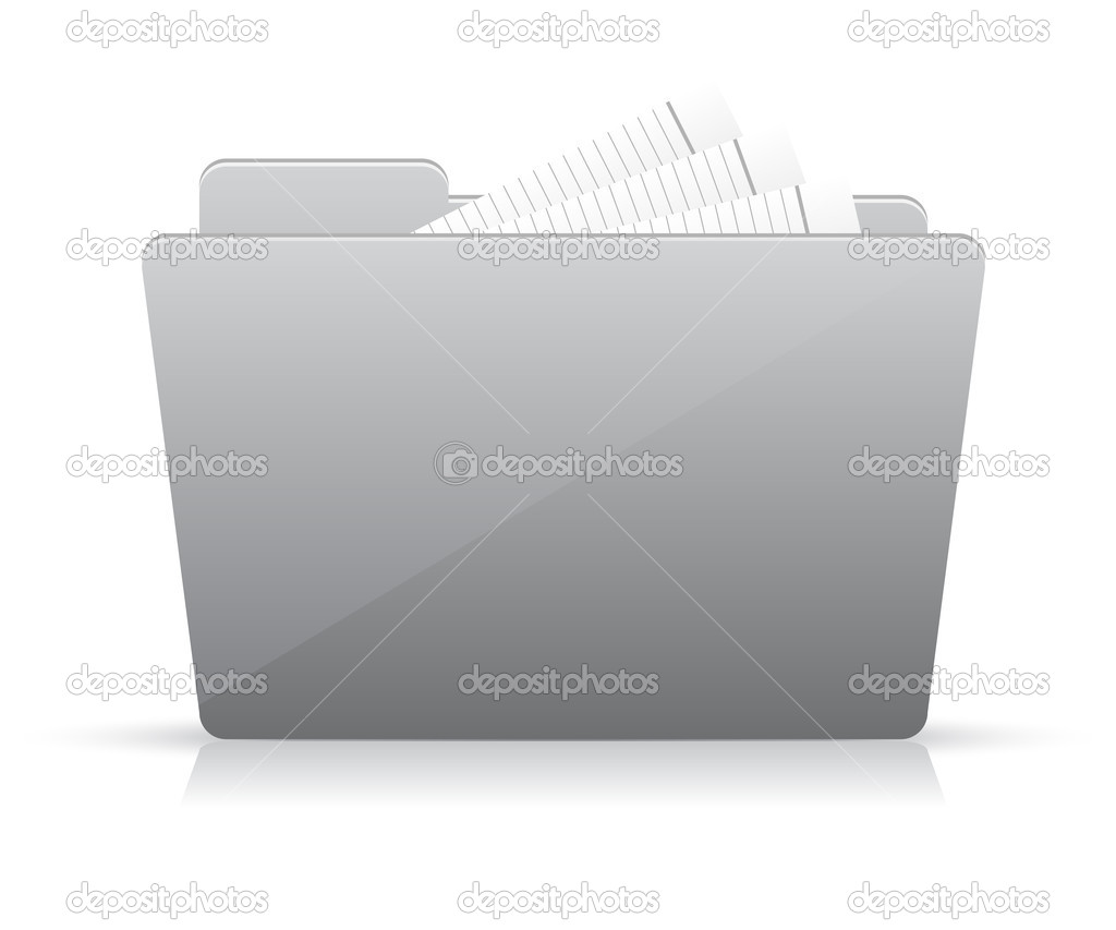 Grey file folder icon