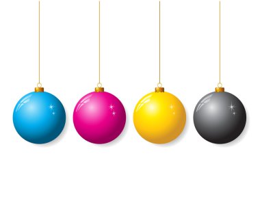 Noel topları CMYK koleksiyonu
