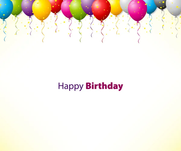 Colorful birthday background with balloons Royalty Free Stock Illustrations