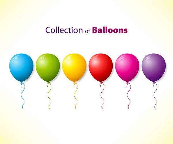 Collection of color balloons — Stock Vector