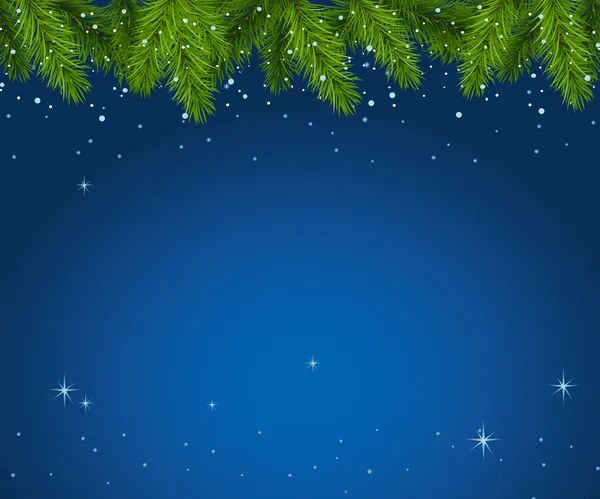와 크리스마스 파란색 배경 — 스톡 벡터