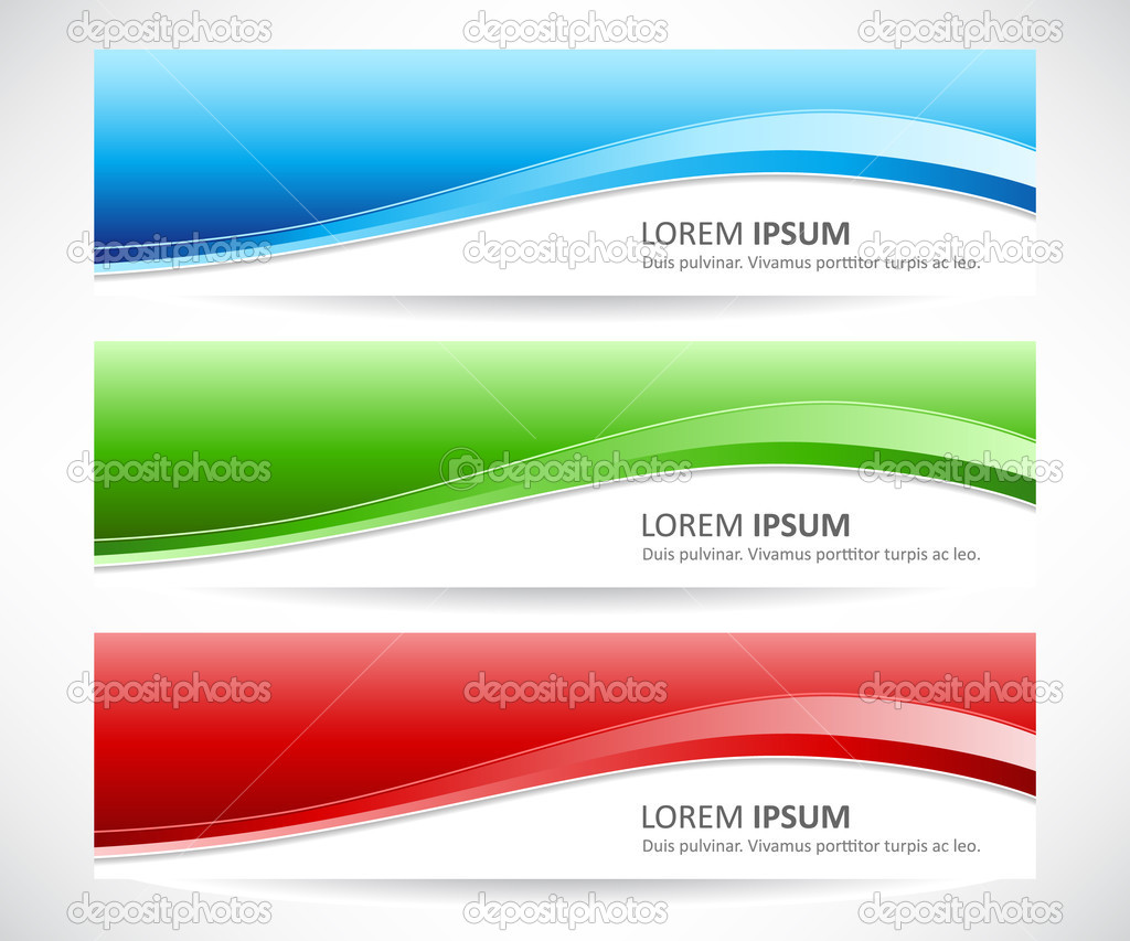 Vector set of abstract banner