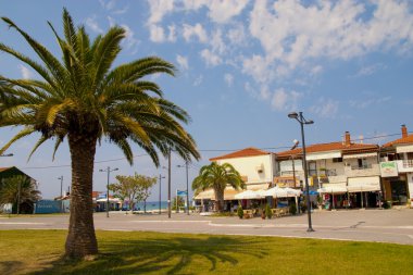 küçük şehir, chalkidiki, Yunanistan.