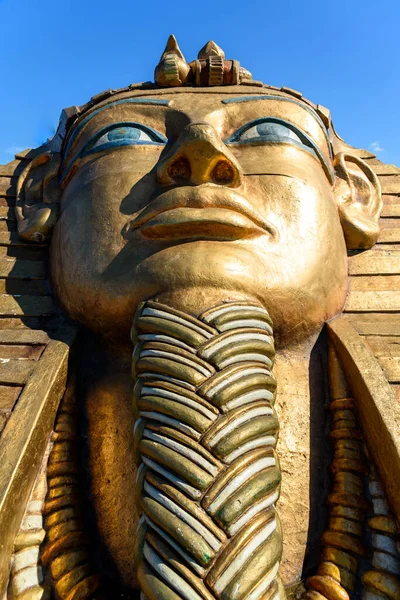 Desenzano Del Garda Ottobre 2021 Scultura Del Volto Faraone Egiziano — Foto Stock