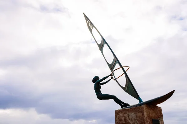Гран Канария Испания Января 2022 Года Скульптура Серфингистки Возле Канарского — стоковое фото