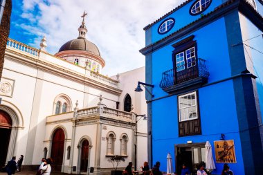 San Cristobal de La Laguna, İspanya - 14 Ocak 2022: Laguna Katedrali Kubbesi.