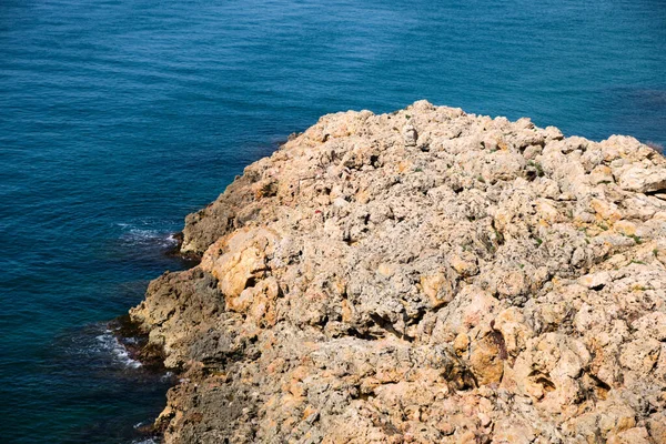 Überreste Eines Alten Festen Lavastrom Meer Hartes Gestein Von Oben — Stockfoto