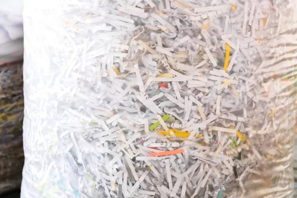 Shredded Paper Shreds Bag Documents Destroyed Privacy — Stock fotografie