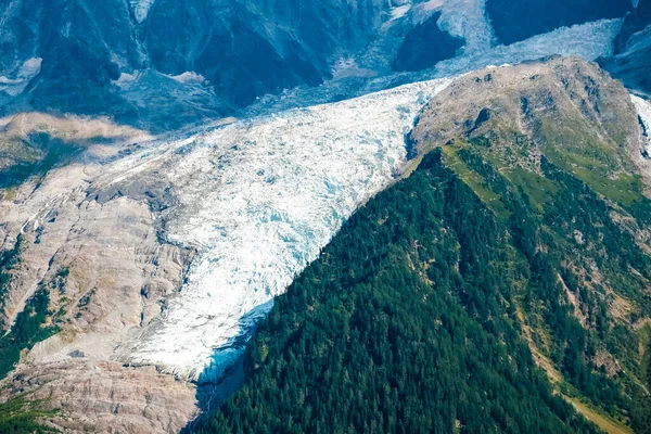 View Glacier Falling Slopes Montblanc — Foto de Stock