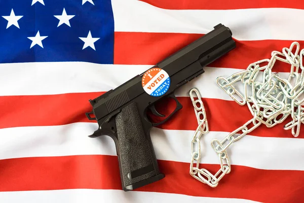 Gun during election day, votes on the right to carry weapons freely.