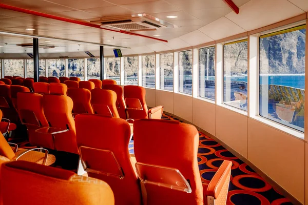 Empty Seats Maritime Ferry Passengers Sailing — Stock Photo, Image