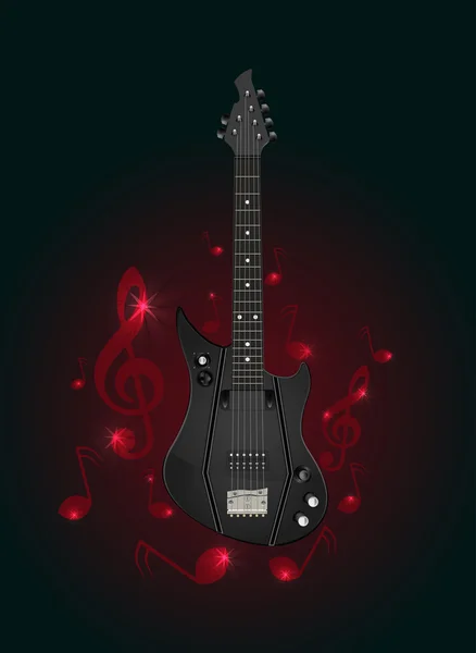 Guitare musicale — Image vectorielle