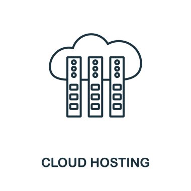 Bulut Ev Sahibi simgesi. Web sunucu simgeleri koleksiyonundan ince bir tasarım. Web tasarımı, uygulamalar, yazılımlar, yazdırma kullanımı için yaratıcı Bulut sunucu simgesi