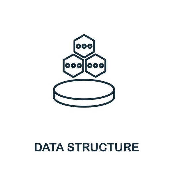 Data Structure icon. Thin outline style design from web hosting icons collection. Creative Data Structure icon for web design, apps, software, print usage