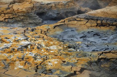 Fumarole alanında namafjall, İzlanda