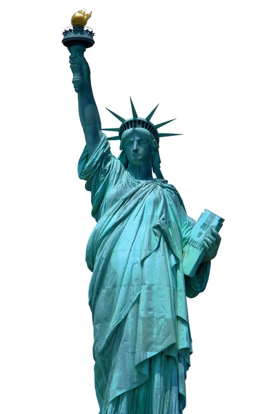Άγαλμα της ελευθερίας που απομονώνονται σε λευκό — Φωτογραφία Αρχείου