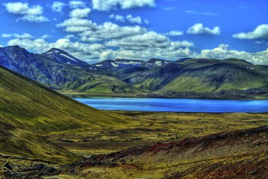 landmannalaugar dağlar HDR, İzlanda