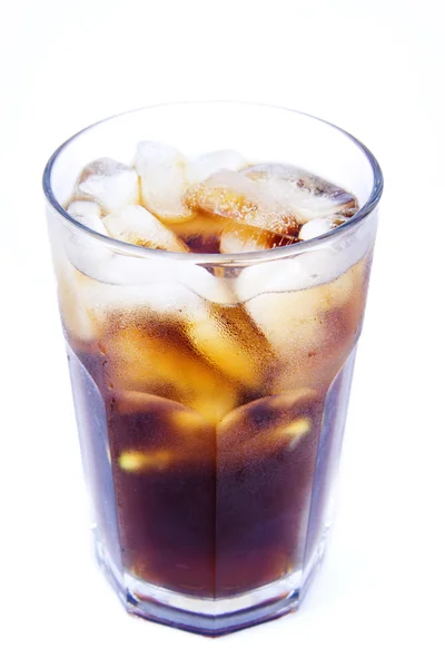 Cuba Libre Alcoholic Drink, Coke with Ice Non-alcoholic Drink — Stock Photo, Image