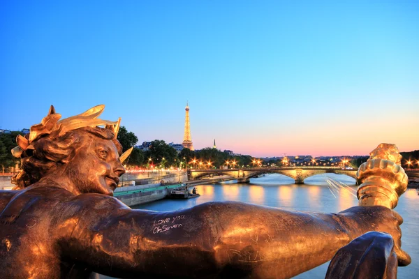 Torre Eiffel di Pont Alexandre III, Parigi — Foto Stock