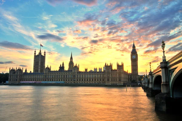 Westminsterské opatství s big Benem, Londýn — Stock fotografie