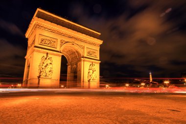 Arc de triomphe gece, paris