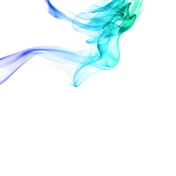 Fumo colorido isolado sobre fundo branco — Fotografia de Stock