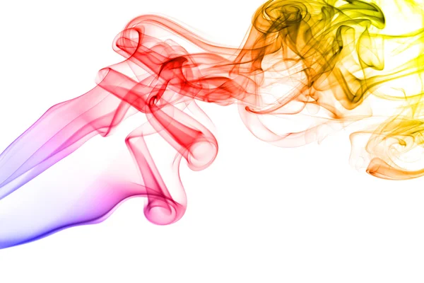 Colored smoke isolated on white background — Stock Photo, Image