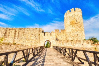 Güneşli bir günde Kalemegdan Kalesi, Belgrad ve Sırbistan 
