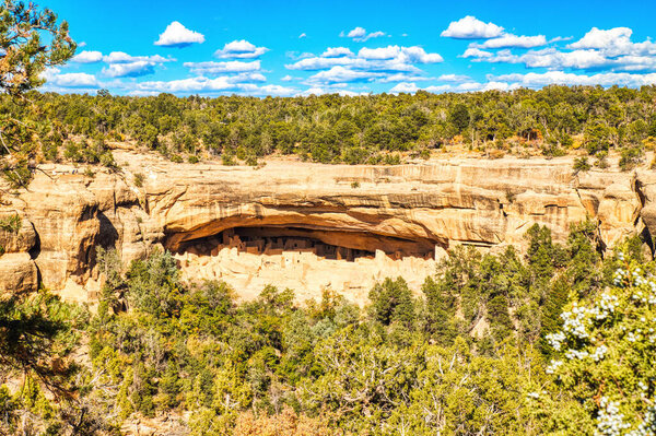 Small Houses in the Rock in Mesa Verde National Park, Colorado, USA 