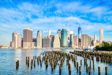 New York City Manhattan Şehir Merkezi Sunny Day, New York, ABD 