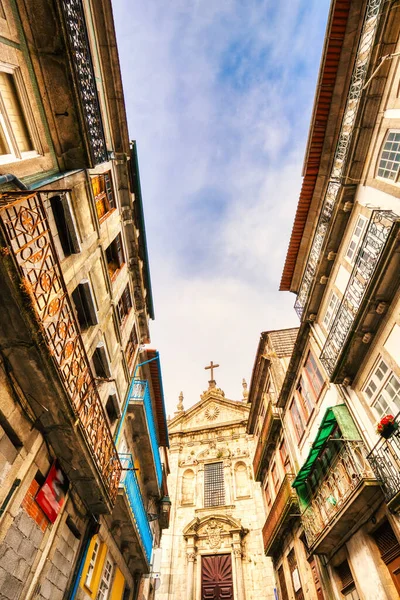Cidade Típica Rua Porto Com Igreja São Bento Vitória Segundo — Fotografia de Stock