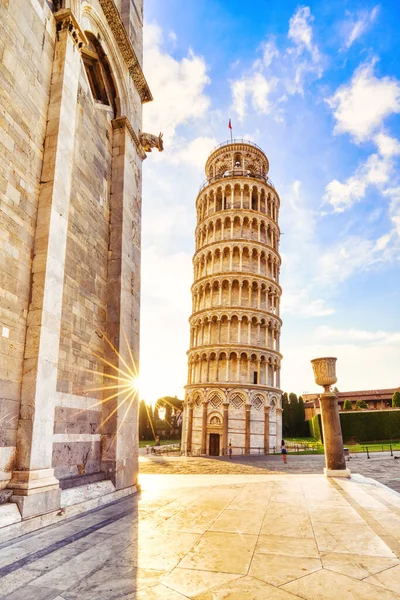 Pisa Torre Inclinada Pisa Nascer Sol Pisa Itália — Fotografia de Stock
