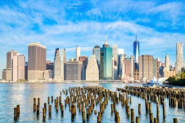 New York City Manhattan Şehir Merkezi Sunny Day, New York, ABD