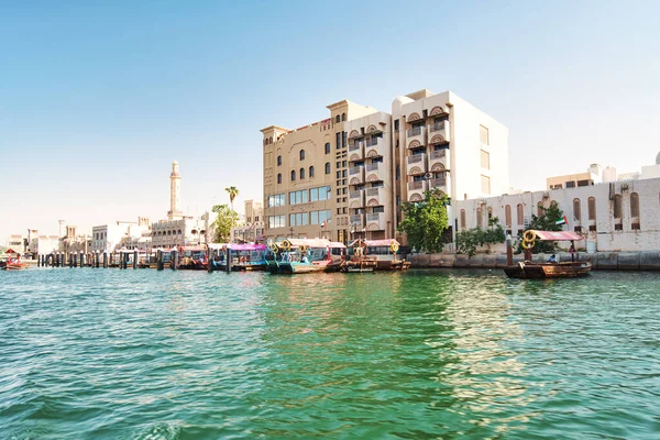 Dubai Creek Cityscape Dubai United Arab Emirates Middle East Ліцензійні Стокові Зображення