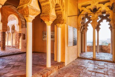 Malaga 'daki Alcazaba Kalesi, Endülüs, İspanya