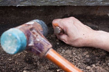 craftsman pointed away old mortar